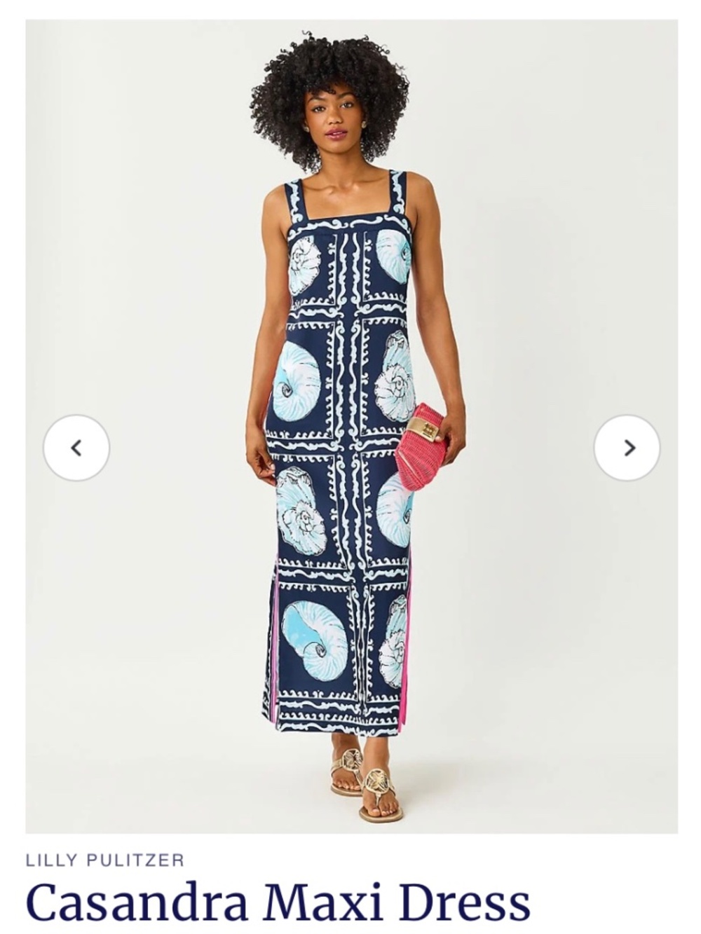Lilly Pulitzer NWT - maxi dress Low Tide Navy Shell Shine